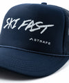 strafe outerwear fall/winter 23/24 collection ski fast trucker hat in new navy 