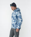 on-model image of strafe outerwear fall/winter 23/24 collection mens aero insulator in blue tie dye