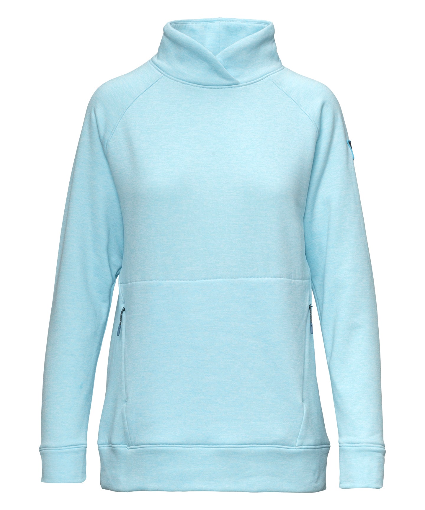strafe outerwear fall/winter 23/24 collection womens tech wrap collar mid-layer in arctic blue