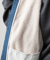 studio on-model image of strafe outerwear 2023 ms alpha direct vest in frost grey color