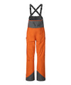 studio image of strafe outerwear 2023 scarlett 3l shell bib in tangerine color