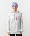 studio on-model image of strafe outerwear 2023 ws tech hoodie in frost grey color