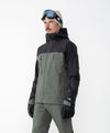 on-model image of strafe outerwear fall/winter 23/24 collection mens pyramid jacket in charcoal