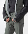 on-model image of strafe outerwear fall/winter 23/24 collection mens pyramid jacket in charcoal