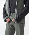 on-model image of strafe outerwear fall/winter 23/24 collection mens pyramid jacket in charcoal 