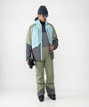 on-model image of strafe outerwear fall/winter 23/24 collection mens nomad jacket in arctic blue