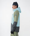 on-model image of strafe outerwear fall/winter 23/24 collection mens nomad jacket in arctic blue