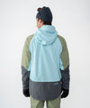 on-model image of strafe outerwear fall/winter 23/24 collection mens nomad jacket in arctic blue