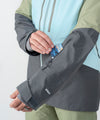 on-model image of strafe outerwear fall/winter 23/24 collection mens nomad jacket in arctic blue