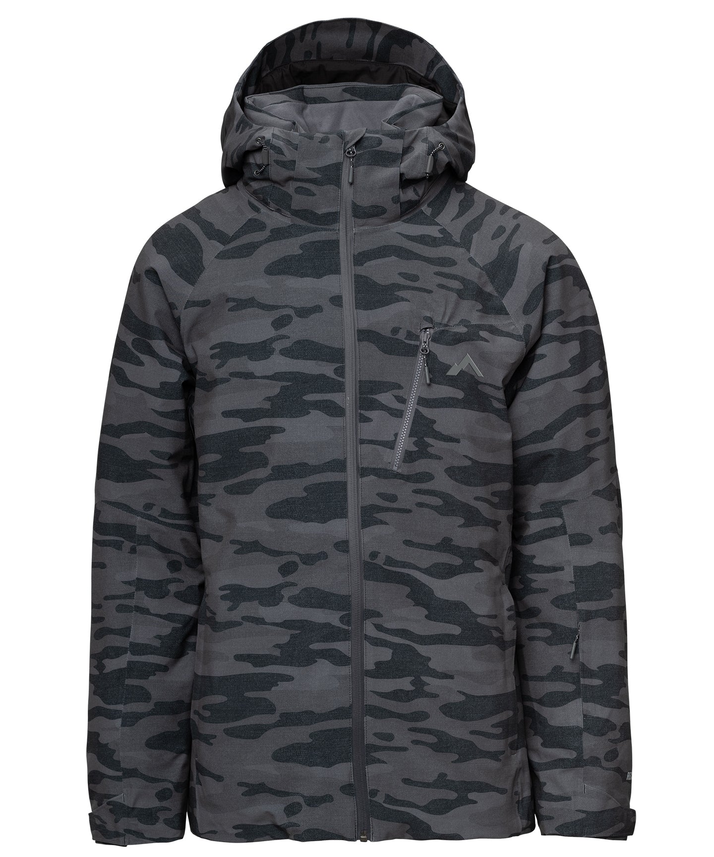 strafe outerwear fall/winter 23/24 collection mens hayden jacket in distressed stealth camo 