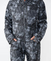 on-model image of strafe outerwear fall/winter 23/24 collection mens sickbird suit in blackout tie dye