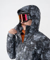 on-model image of strafe outerwear fall/winter 23/24 collection mens sickbird suit in blackout tie dye