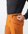 on-model image of strafe outerwear fall/winter 23/24 collection mens summit pant in amber