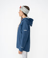 on-model image of strafe outerwear fall/winter 22/23 collection cham pullover in deep navy