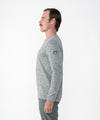 on-model image of strafe outerwear fall/winter 23/24 collection mens tech crew mid-layer in charcoal