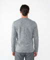 on-model image of strafe outerwear fall/winter 23/24 collection mens tech crew mid-layer in charcoal