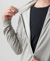 studio on-model image of strafe outerwear 2023 ms basecamp half zip in frost grey color