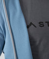 on-model image of strafe outerwear fall/winter 23/24 collection mens basecamp full zip baselayer in storm cloud blue