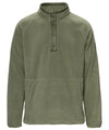 strafe outerwear fall/winter 23/24 collection mens ajax snap fleece mid-layer in moss