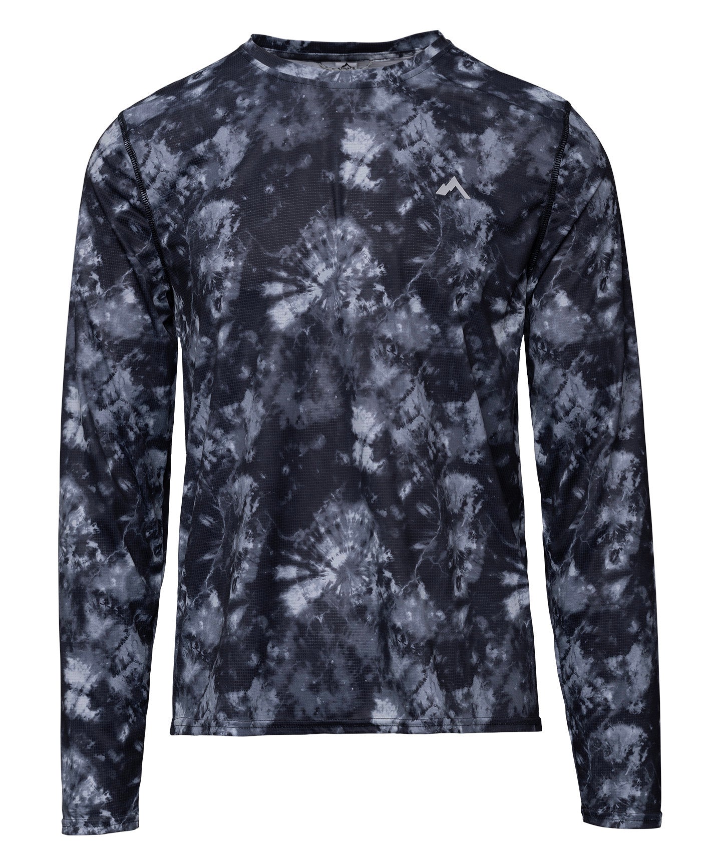 studio image of strafe outerwear summer 2023 ms skyline tech ls in blackout tie dye