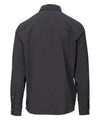 studio image of strafe outerwear summer 2023 ms savage ls perforated shirt in charcoal
