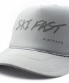 strafe outerwear fall/winter 23/24 collection ski fast trucker hat in frost grey