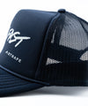 strafe outerwear fall/winter 23/24 collection ski fast trucker hat in new navy