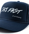 strafe outerwear fall/winter 23/24 collection ski fast trucker hat in new navy