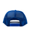 strafe outerwear fall/winter 23/24 collection mega trucker hat in cobalt 