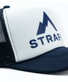 strafe outerwear fall/winter 23/24 collection mega trucker hat in new navy/white 