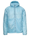 strafe outerwear fall/winter 23/24 collection mens ultralight aero hooded insulator in arctic blue