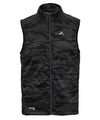 strafe outerwear fall/winter 23/24 collection mens temerity vest in distressed stealth camo