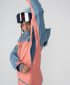 on-model image of strafe outerwear fall/winter 23/24 collection womens sickbird suit in sunset