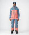 on-model image of strafe outerwear fall/winter 23/24 collection womens sickbird suit in sunset