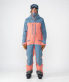 on-model image of strafe outerwear fall/winter 23/24 collection womens sickbird suit in sunset 