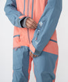 on-model image of strafe outerwear fall/winter 23/24 collection womens sickbird suit in sunset