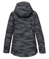strafe outerwear fall/winter 23/24 collection women&#39;s lucky jacket in distressed stealth camo