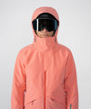 on-model image of strafe outerwear fall/winter 23/24 collection women&#39;s lucky jacket in sunset