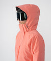 on-model image of strafe outerwear fall/winter 23/24 collection women&#39;s lucky jacket in sunset