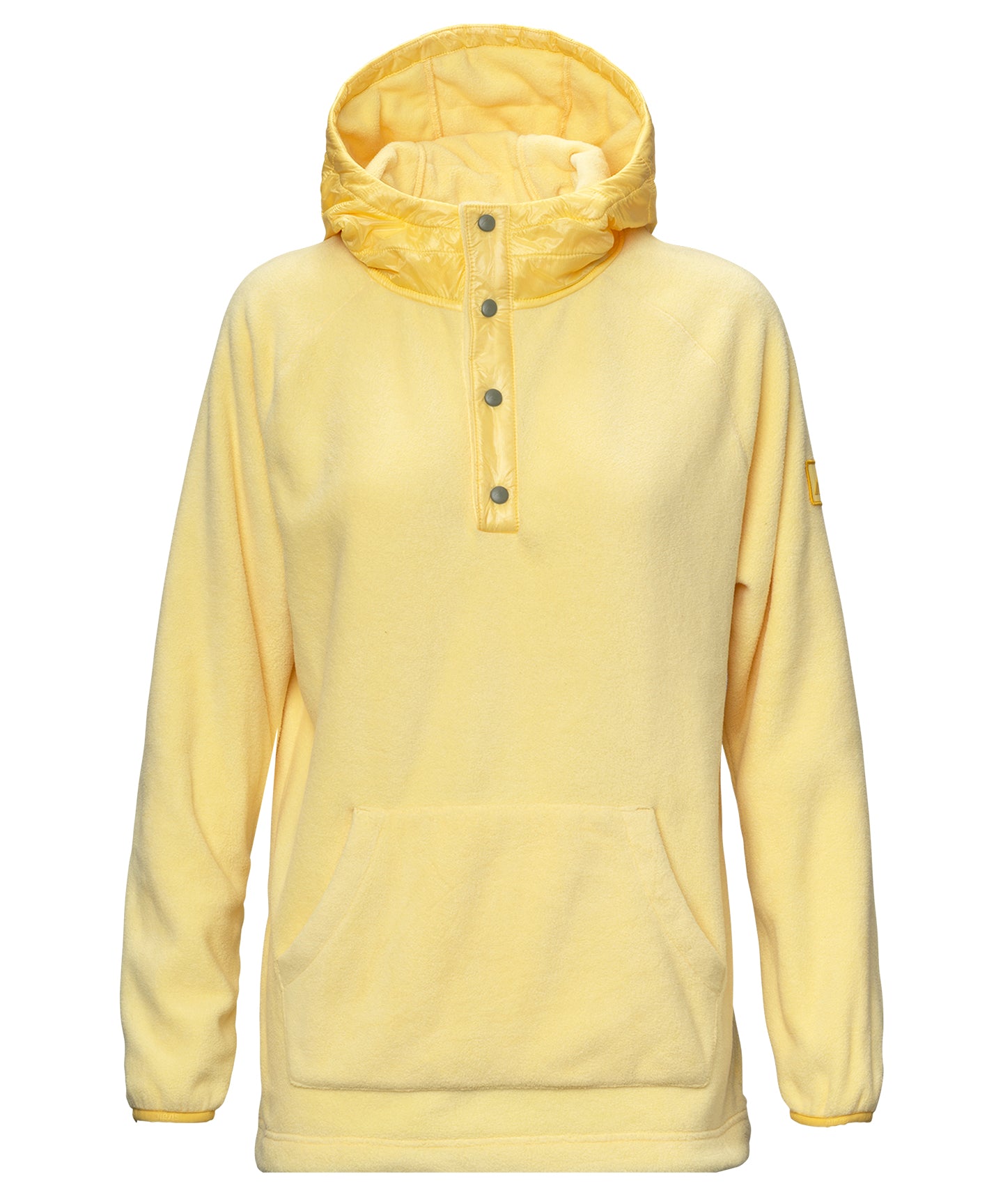 strafe outerwear fall/winter 23/24 collection womens ajax snap fleece mid-layer in moss 