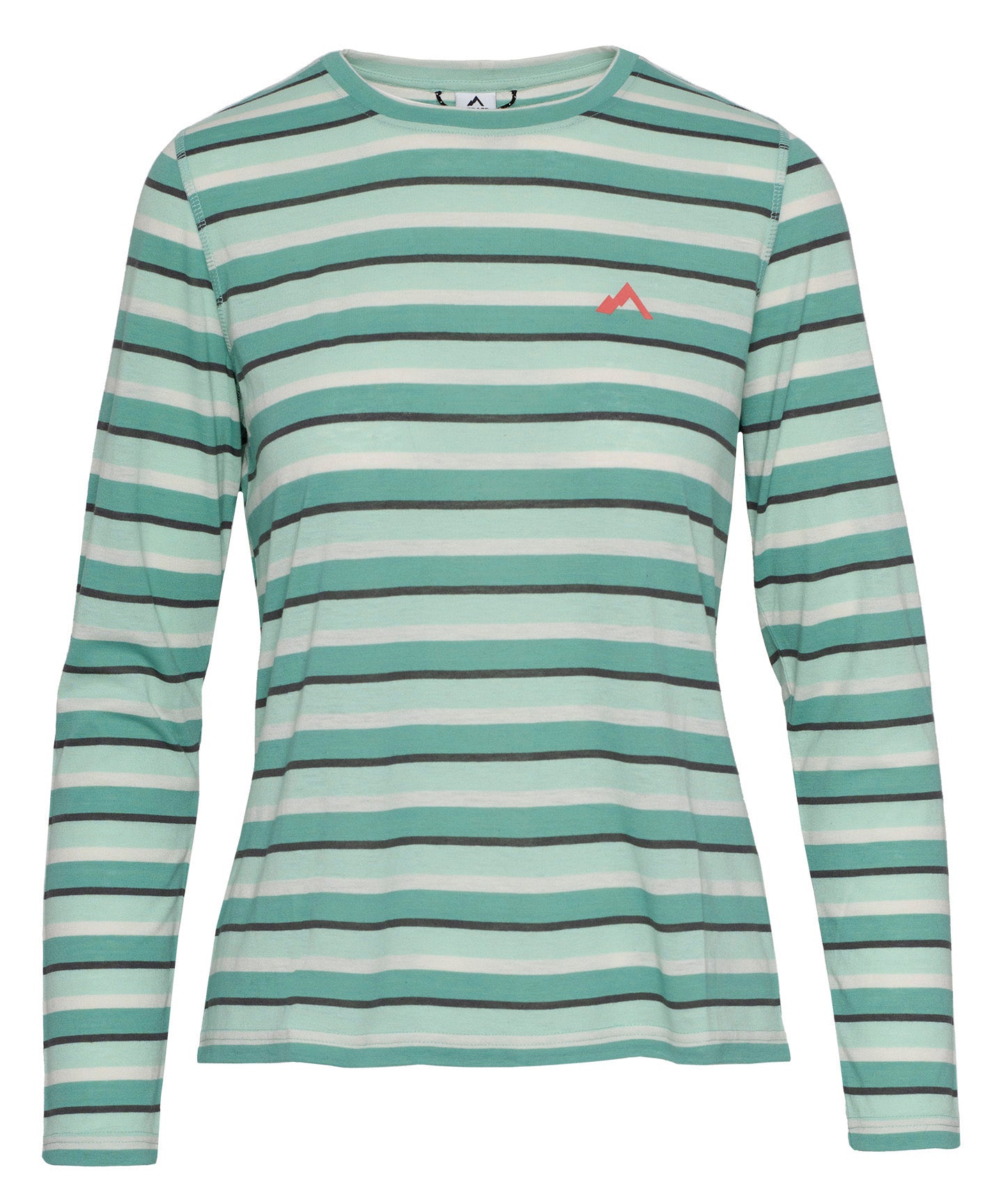 studio image of strafe outerwear summer 2023 ws spring baselayer ls in aqua stripe