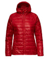 strafe outerwear fall/winter 23/24 collection womens aero insulator in cherry red