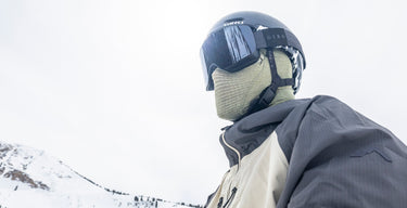 close up polartec fleece facemask