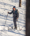 skinning in nomad bib pant in blackout tie dye