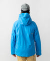 studio on-model image of strafe outerwear 2023 pyramid 3l shell jacket in cobalt color