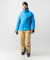 studio on-model image of strafe outerwear 2023 pyramid 3l shell jacket in cobalt color