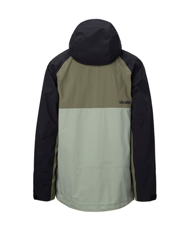 studio image of strafe outerwear 2023 nomad 3l shell jacket in leafy color