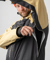 studio on-model image of strafe outerwear 2023 ms sickbird 3l shell suit in dune color