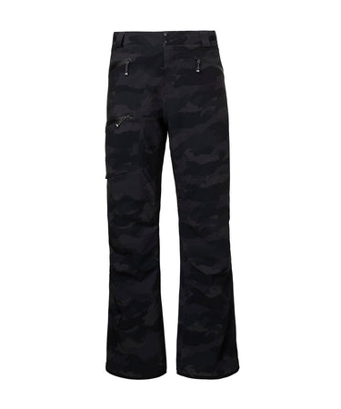 studio image of strafe outerwear 2023 summit 2l insulated pant in black camo color