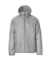 studio image of strafe outerwear 2023 ms ultralight aero insulator in frost grey color